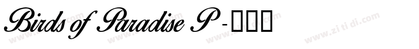 Birds of Paradise P字体转换